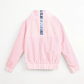 Girl's shiny foil colour block jacket